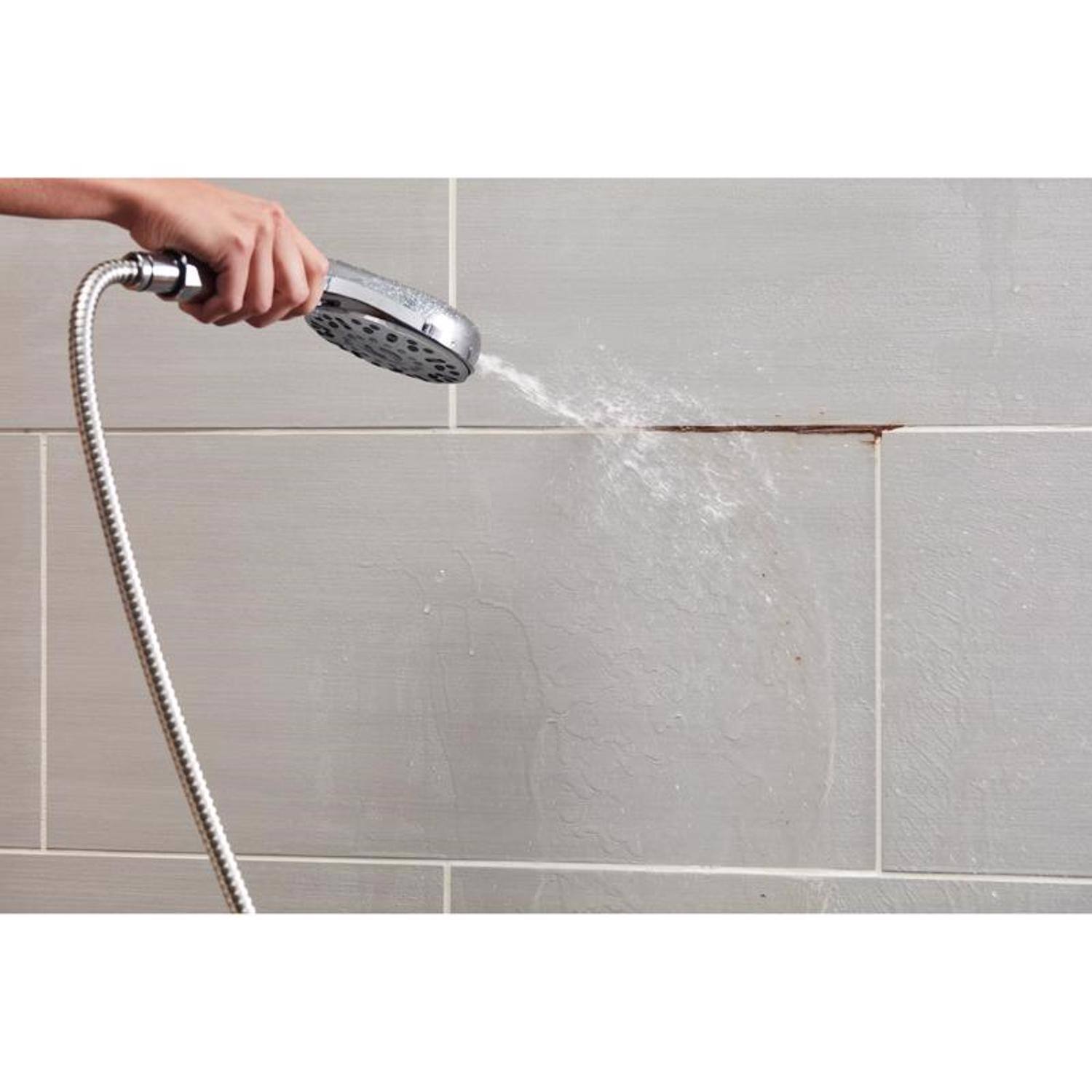 Back. Waterpik - Waterpik PowerPulse Chrome 7 settings Handheld Showerhead 1.8 gpm - Chrome.