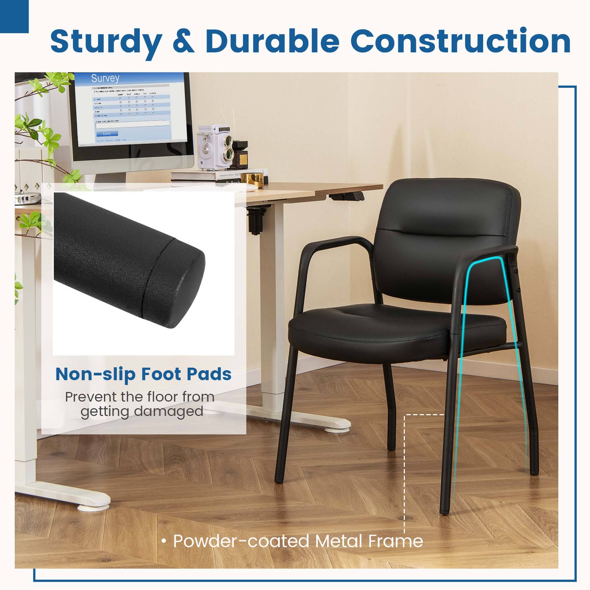Sturdy & Durable Construction

- Non-slip Foot Pads Prevent the floor from getting damaged
- Powder-coated Metal Frame