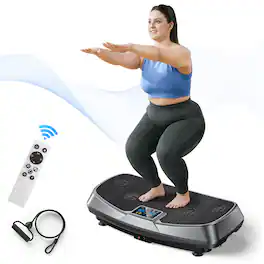 MERACH - 3D Vibration Plate Exercise Machine 7-in-1 Vibration Plate with Glide, Swing & Massage for Whole Body Workout - Gray