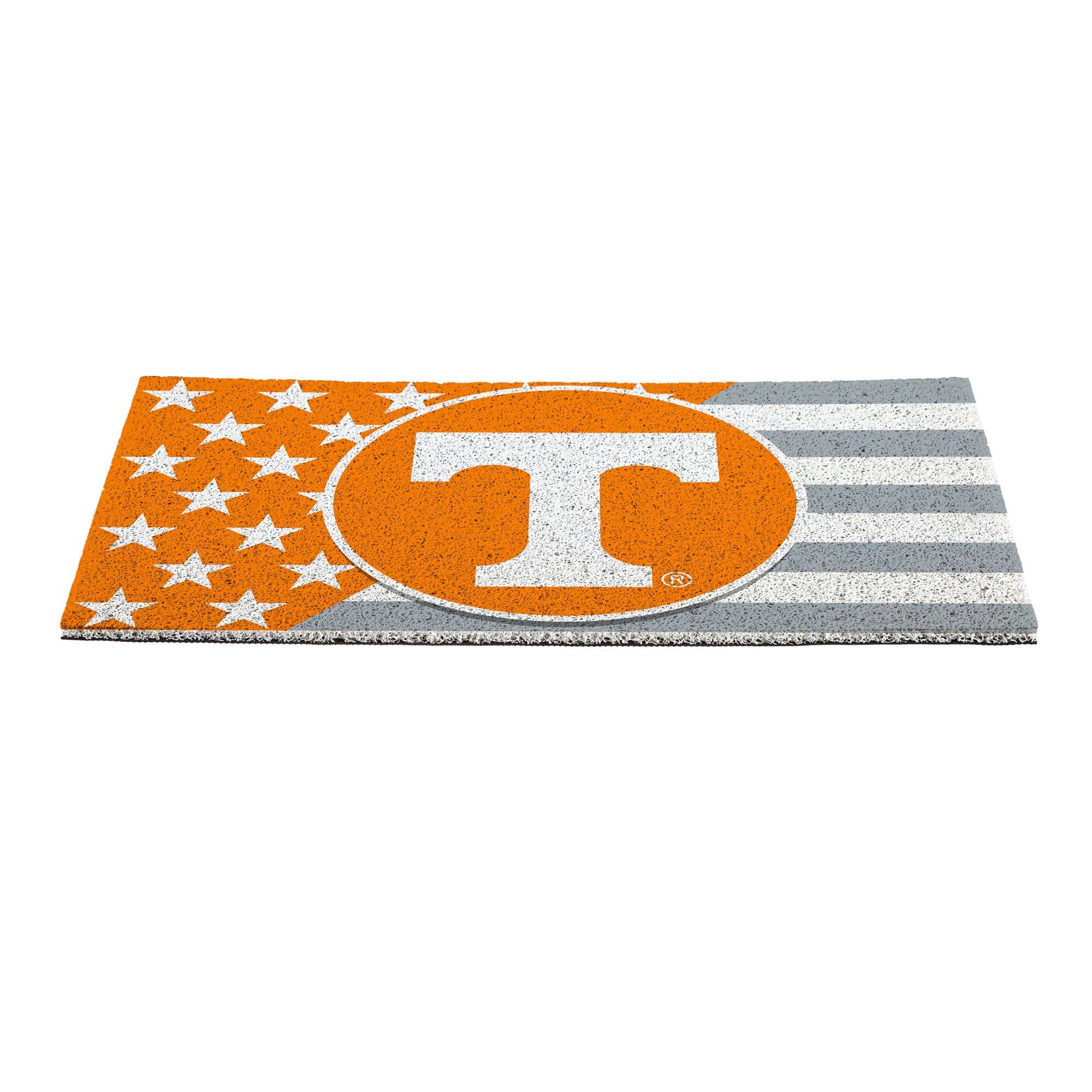 Alt View 1. Evergreen Enterprises - Tennessee Volunteers 16" x 28" Stars & Stripes Patriotic Turf Mat - Multicolor.