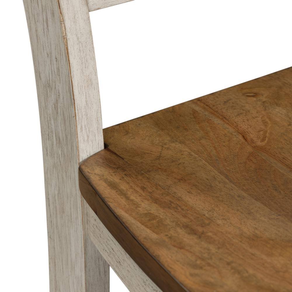 Alt View 4. Liberty Furniture Industries - Ladder Back Side Chair (RTA)-Set of 2 - White.