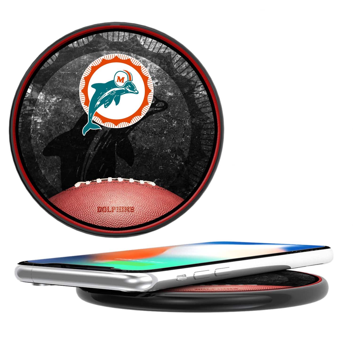 Photos - Cable (video, audio, USB) MiaMI Keyscaper - Dolphins 15 Watt Wireless Induction Charger - Multicolor 4763586