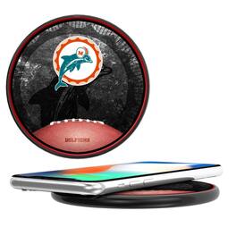Keyscaper - Miami Dolphins 15 Watt Wireless Induction Charger - Multicolor