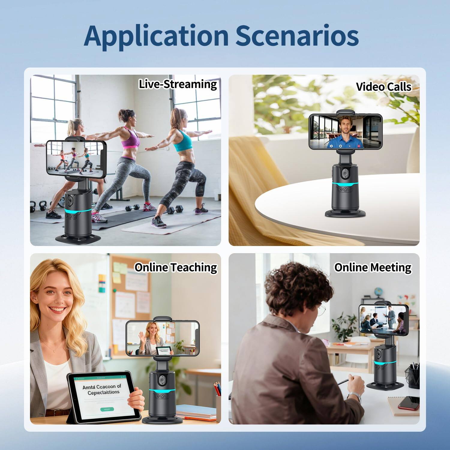 Application Scenarios

- Live-Streaming
- Video Calls
- Online Teaching
- Online Meeting

Amnta Ceacoon of Cepieclatitions
