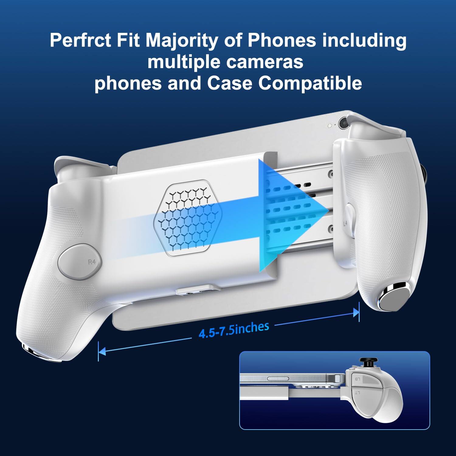 Perfect Fit Majority of Phones including multiple cameras phones and Case Compatible  
4.5-7.5 inches