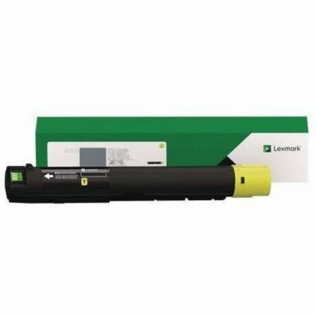 Front. Lexmark - Lexmark Unison Original Laser Toner Cartridge - Yellow - 1 Each - 16500 Pages - Yellow.