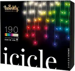 Twinkly - Smart Light Icicle LED 190 RGB (Gen II) - Black - Front_Zoom