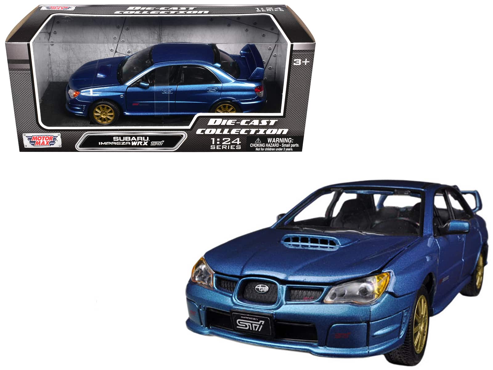 Subaru Impreza WRX STi Blue Metallic 1/24 Diecast Model Car by Motormax price history on PriceWatchPro