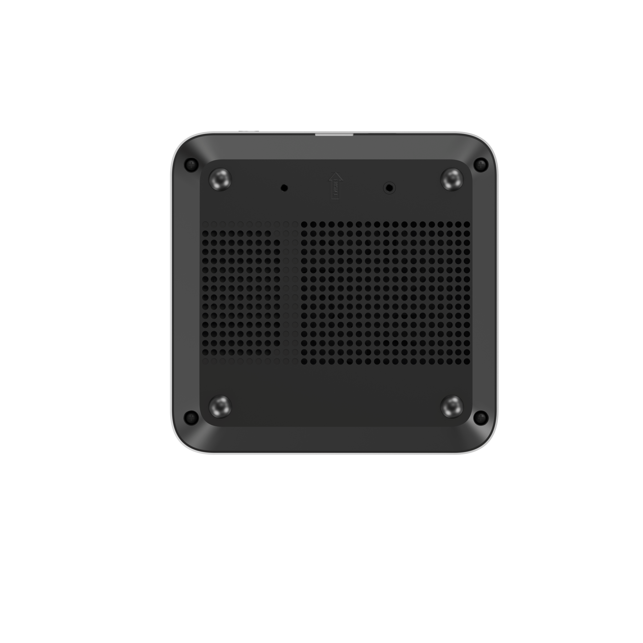 Back. Minisforum - M1 Pro 125H Mini PC, Barebone, Intel Core Ultra 5 125H(14C/18T, 4.5GHz), Intel Arc Graphics, OCuLink - silver.