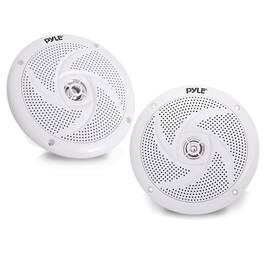 Pyle - PLMRS6W 6.5” 2-Way Marine Speakers, Waterproof, 240W, Slim Profile Outdoor Sound System (White)
