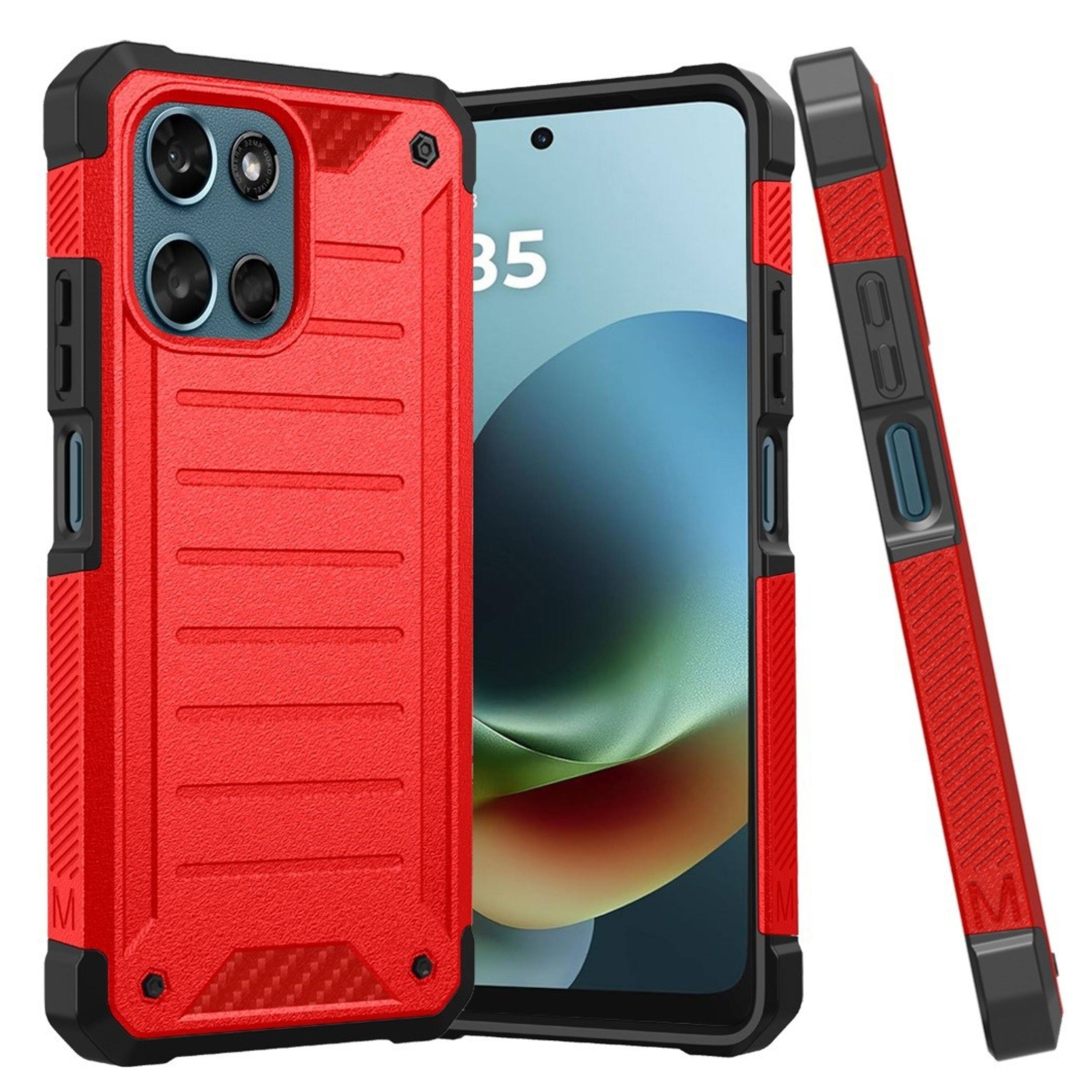 Kitcheniva - Protective Hybrid Case With Tempered Glass For Moto G 2025/2026 / G Play 2026 - Red price history on PriceWatchPro