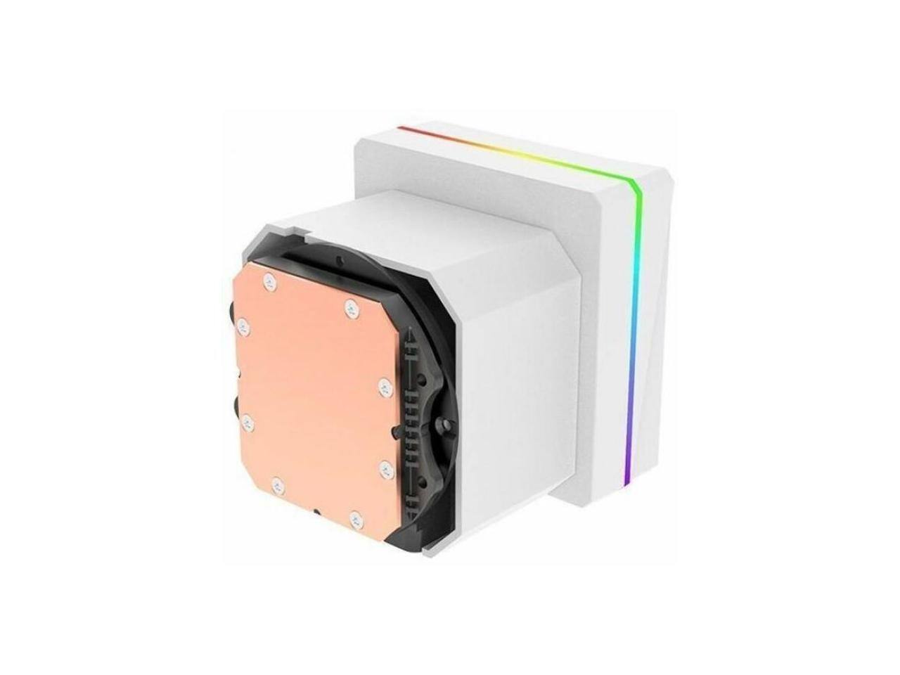 Alt View 4. Thermaltake - Thermaltake TH360 V3 ARGB CPU Cooler, 360mm Radiator, ARGB Fan, Rotatable Pump, Snow CL-W468-PL12SW-A - Snow.
