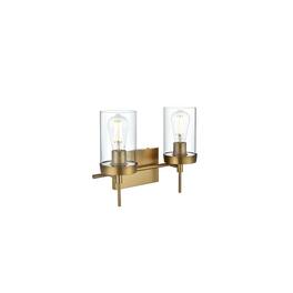 Living District - Taryin 14 inch Wall Sconce in Satin Gold - Satin Gold And Clear