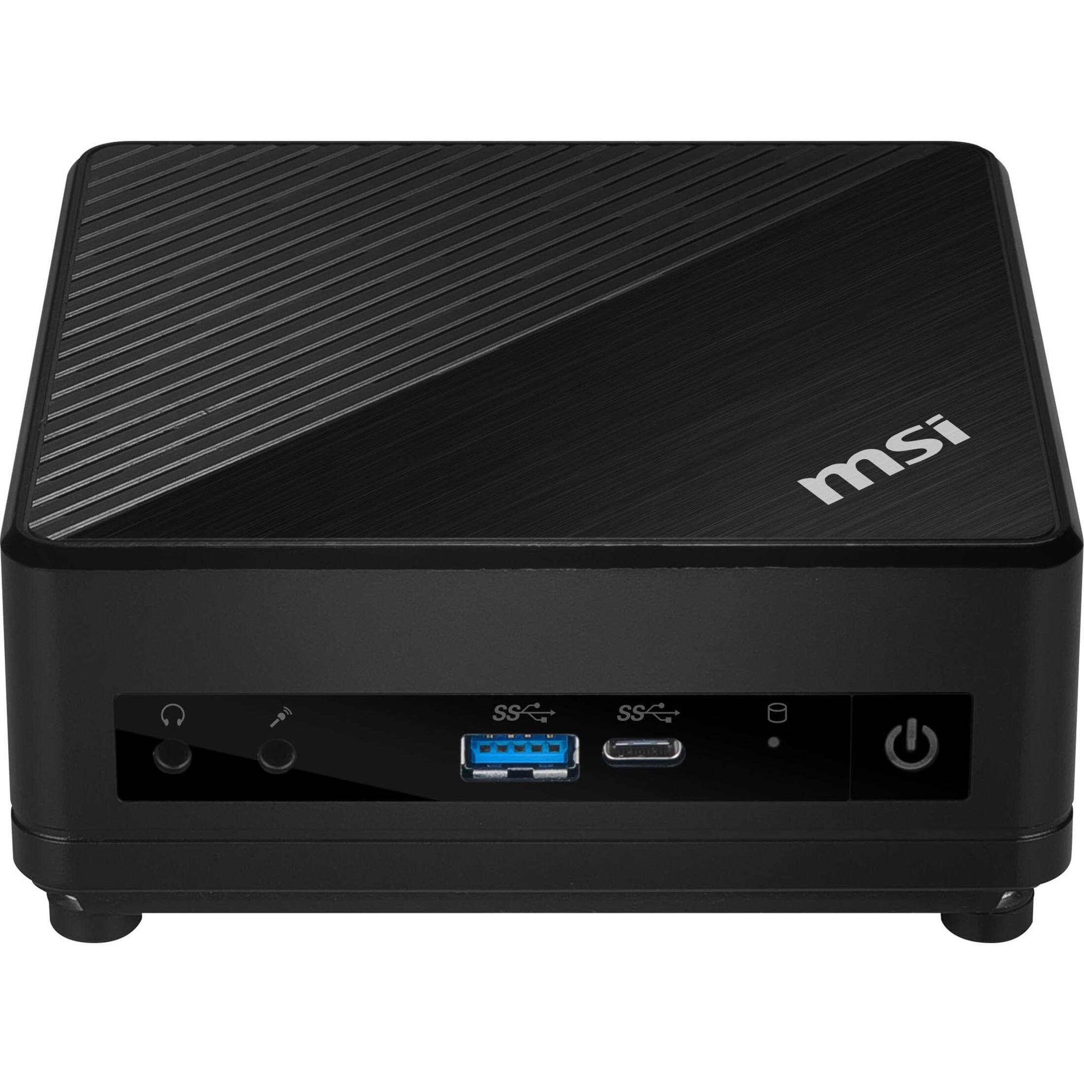 Front. MSI - Cubi 5 Desktop - Intel i5-10210U - 8 GB Memory - 256 GB SSD - Black.
