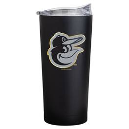 Logo Brands - Baltimore Orioles Black Foil 20oz. Powder Coat Tumbler - Multicolor