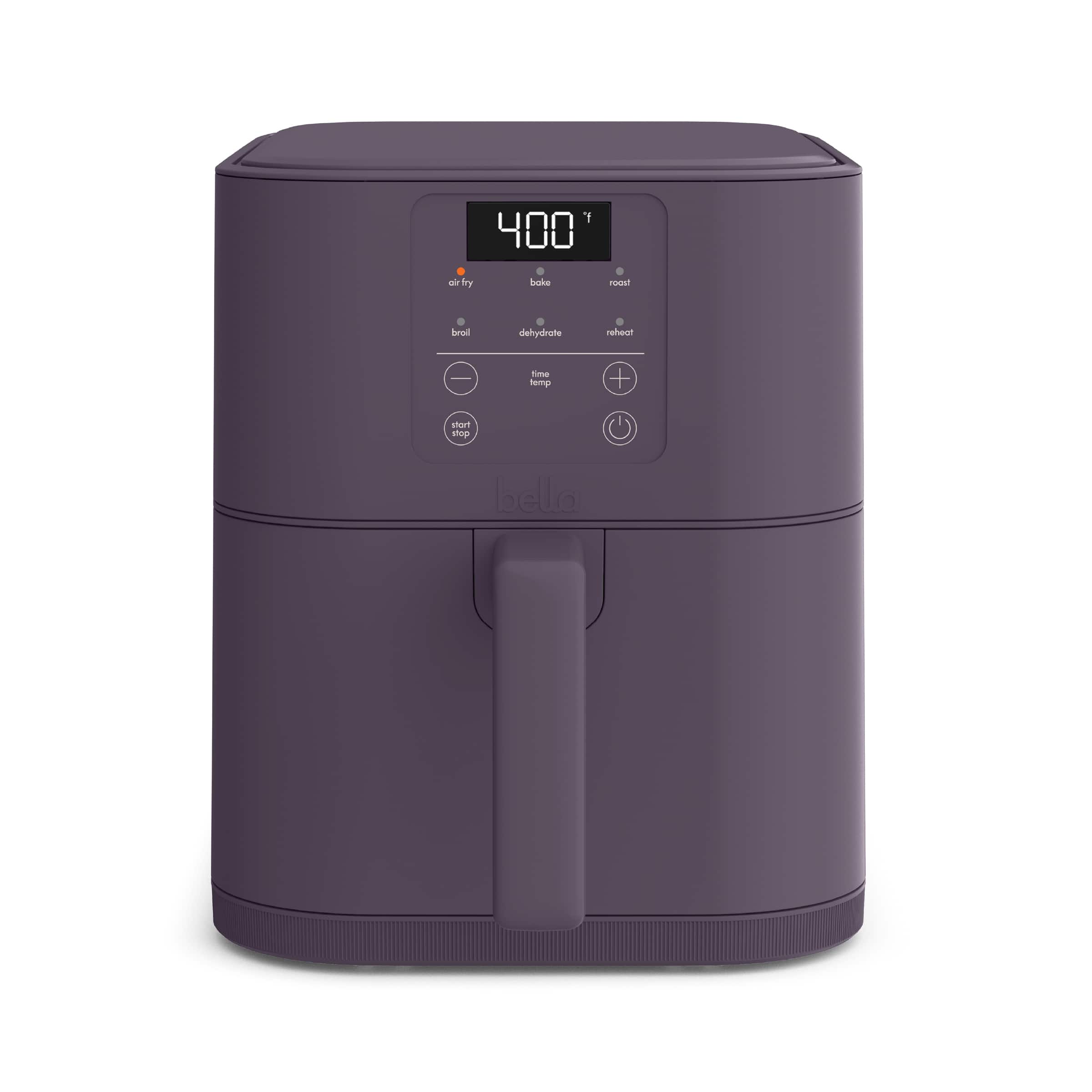 Bella - Fits-anywhere Kitchenware: 6-qt. Slim Air Fryer - Plum - Front_Zoom