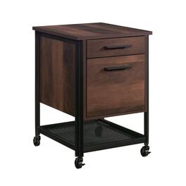 TinyHomie - Pedestal File Cabinet Antique Dark Oak finish