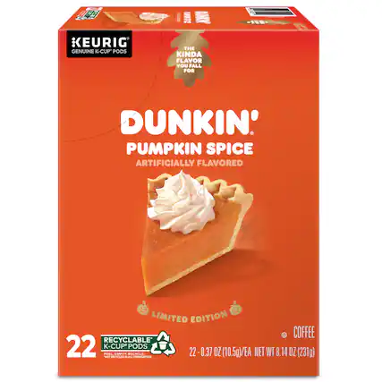 Front. Dunkin' - Pumpkin Spice, 22ct.