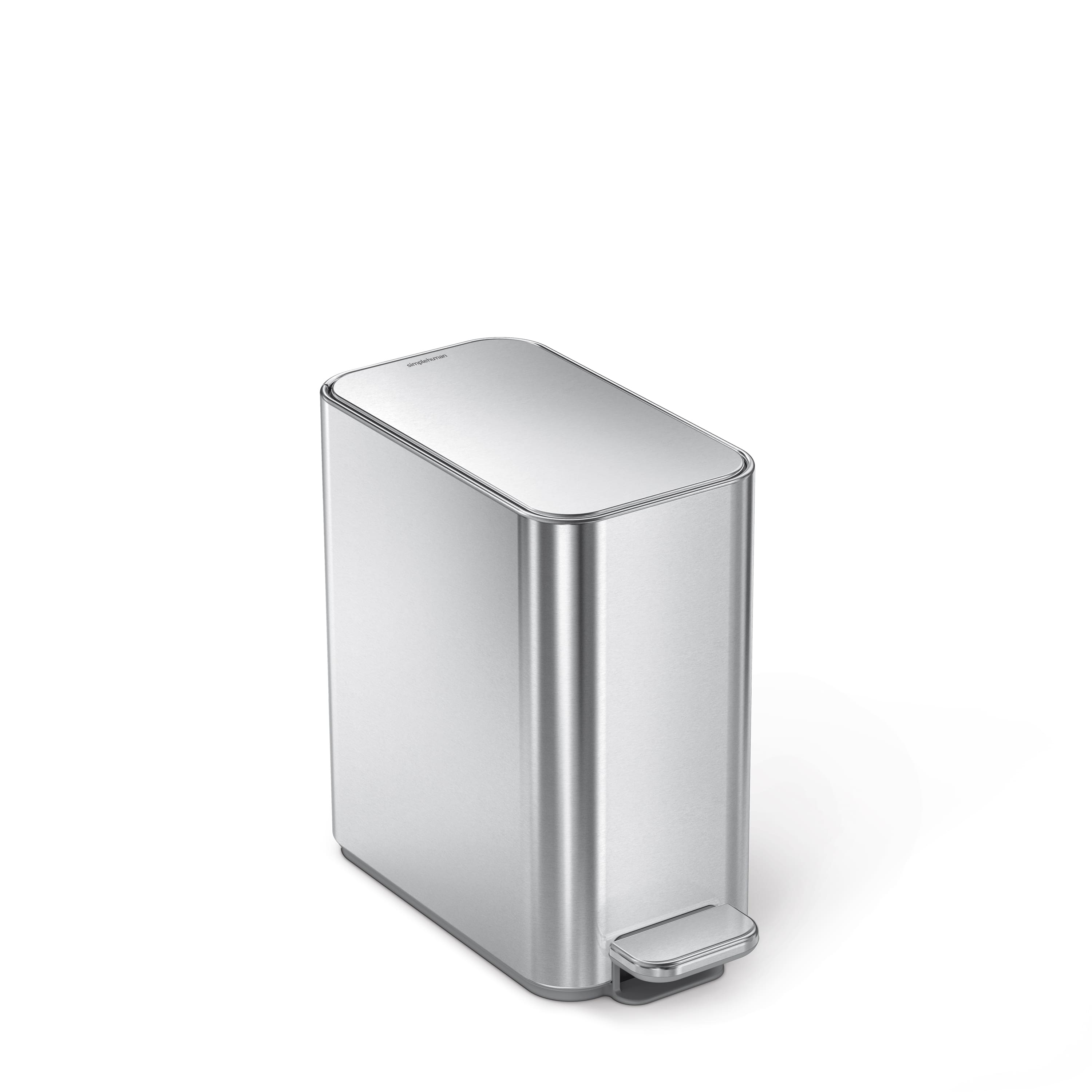 simplehuman - 5L slim step can, stainless steel - Brushed