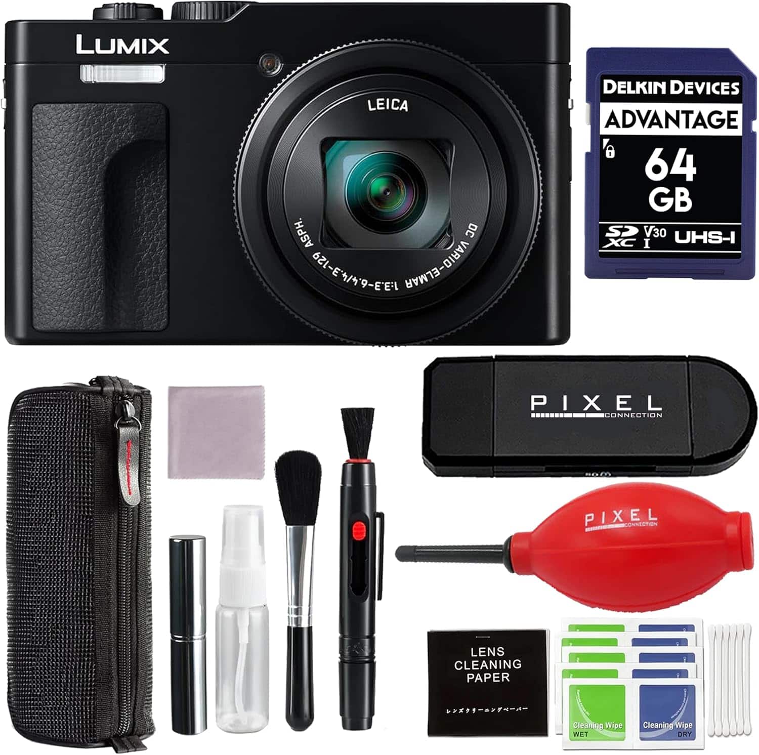 Lumix ZS99 Point and Shoot Camera with Advanced Accessories and Travel Bundle | Panasonic Lumix DC-ZS99K