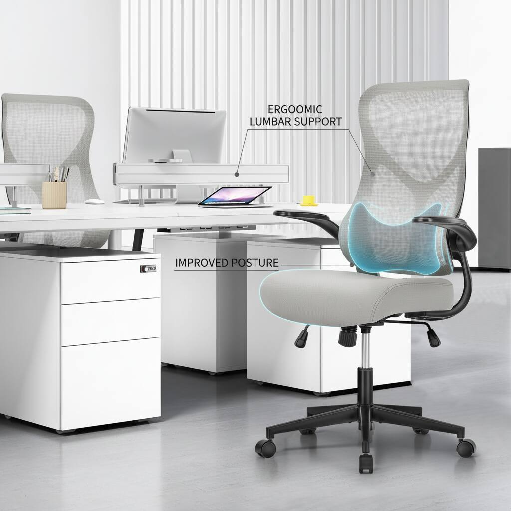 ERGONOMIC LUMBAR SUPPORT  
IMPROVED POSTURE