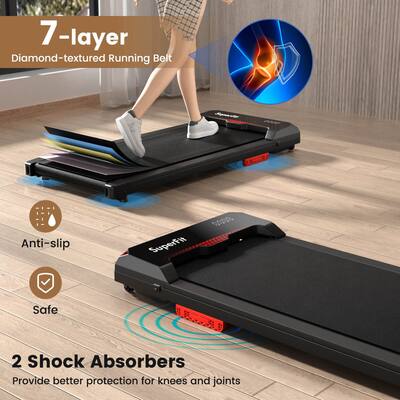 Costway Walking Pad 2.5HP Under Desk Treadmill with Remote