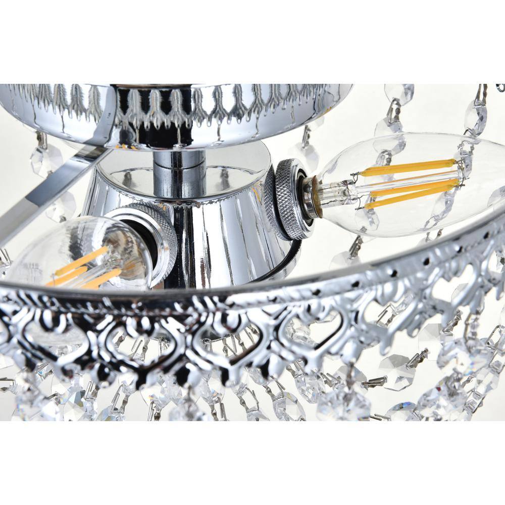 Alt View 1. Elegant Lighting - Kylie 10 inch flush mount in chrome - Chrome.