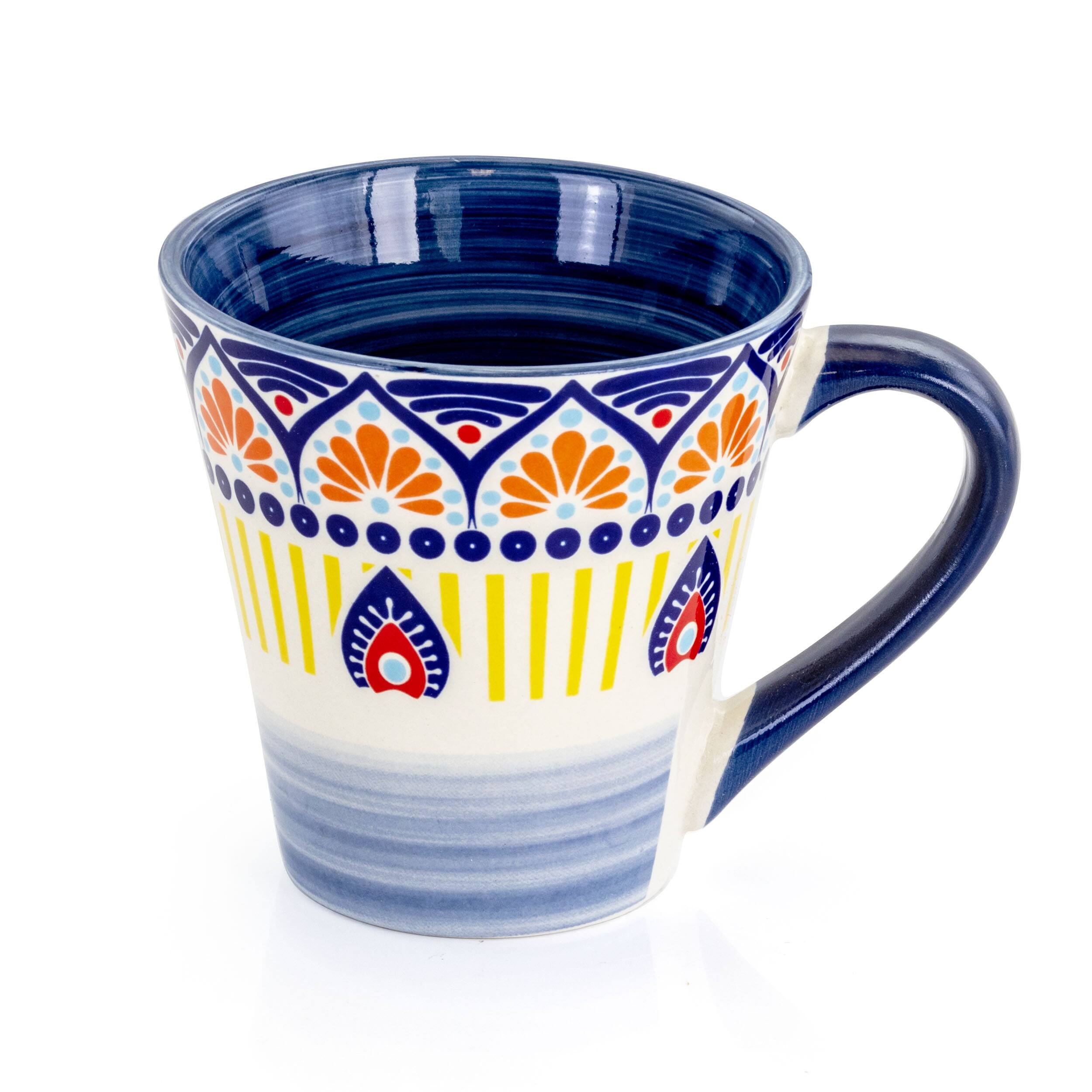 Alt View 8. Elama - Elama Zen Blue Mozaik 16 Piece Luxurious Stoneware Dinnerware with Complete Setting for 4, 16pc - Blue.