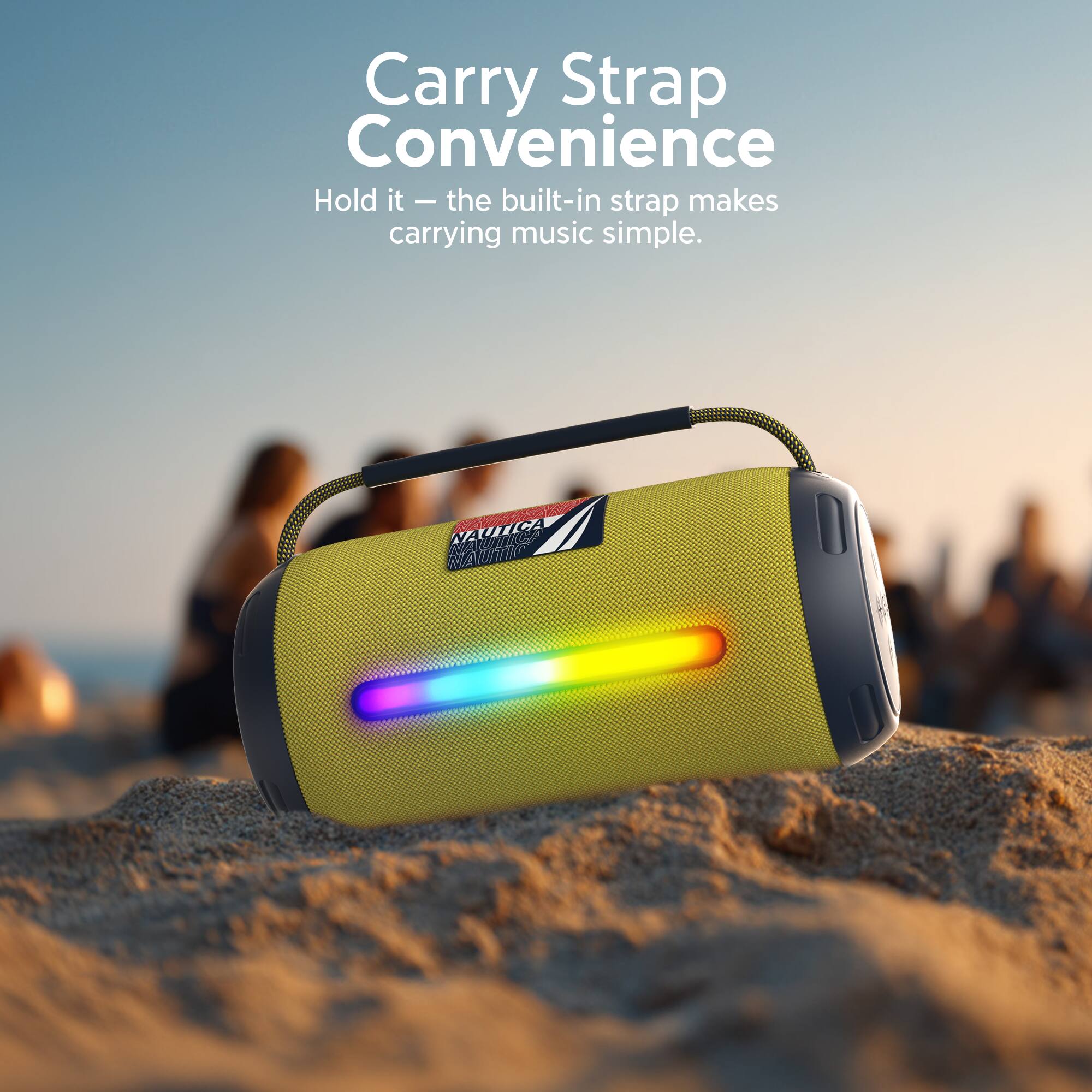 Carry Strap Convenience  
Hold it — the built-in strap makes carrying music simple.