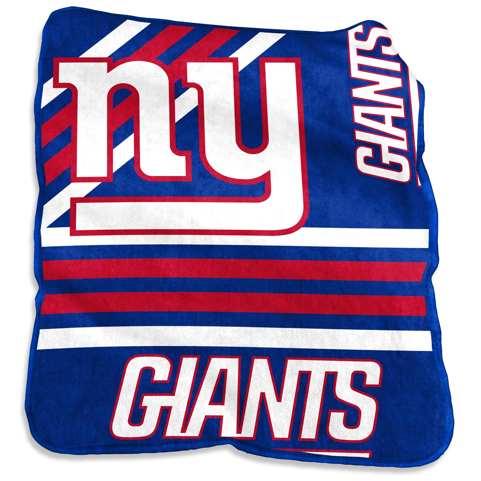 Logo Brands - New York Giants 50'' x 60'' Plush Raschel Throw - Multicolor