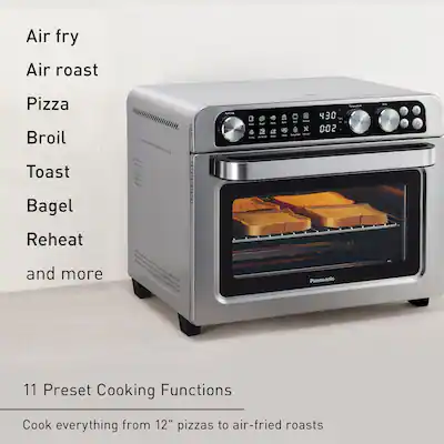 Panasonic FlashXpress 1 Cu. Ft. Toaster Oven with Air Fryer Silver Panasonic FlashXpress 1 Cu. Ft. Toaster Oven with Air Fryer Silver