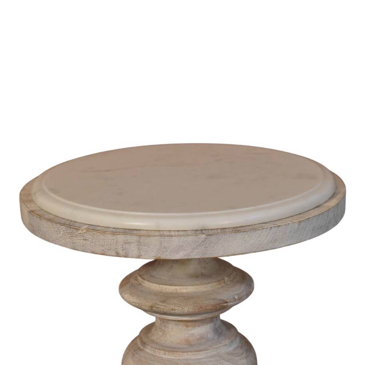 Alt View 5. Artisan Furniture - Artisan Furniture Solid Wood The Bellis Marble Accent Table - Grey.