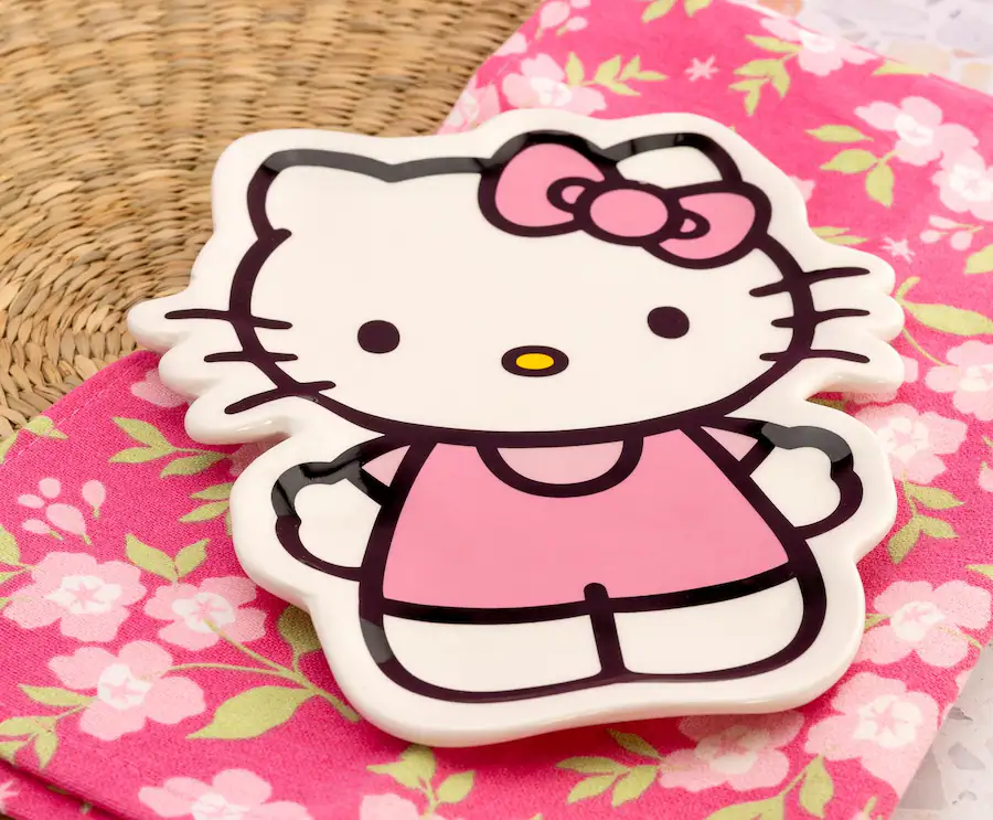 Silver Buffalo Sanrio Hello Kitty Pink Outfit Sculpted Ceramic Trinket ...