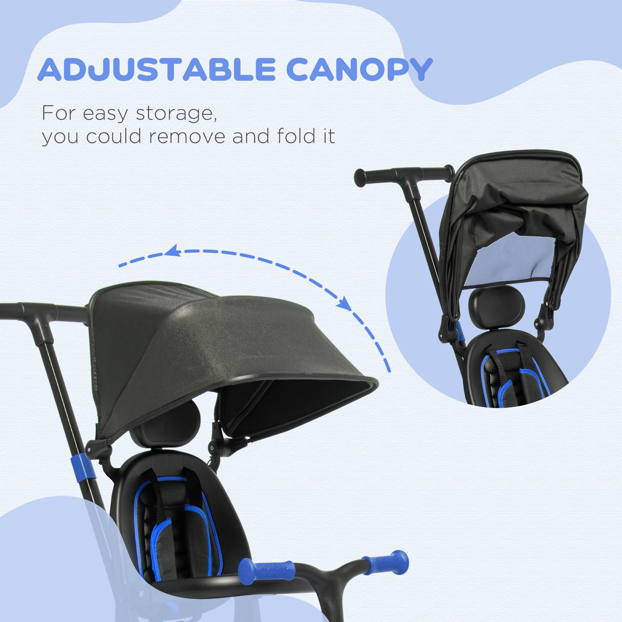 ADJUSTABLE CANOPY

For easy storage, you could remove and fold it