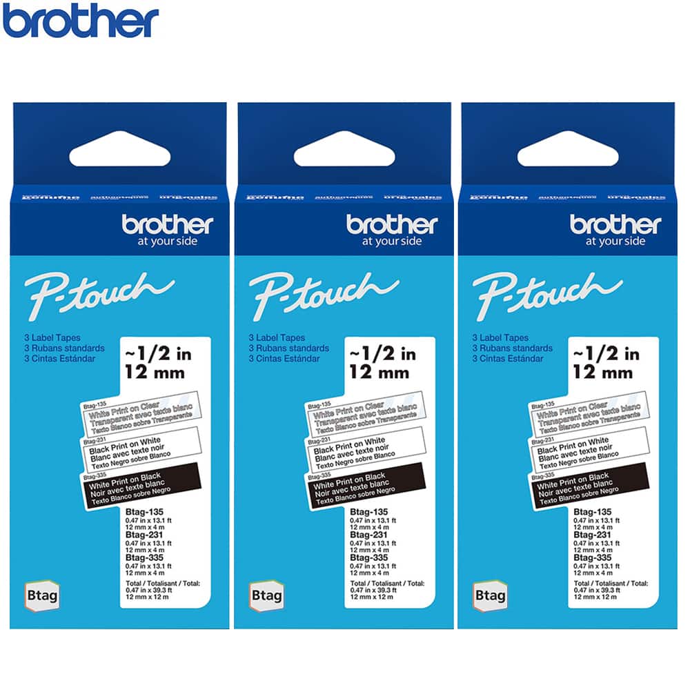 Brother - P-touch Btag Label Tape 3 Pack