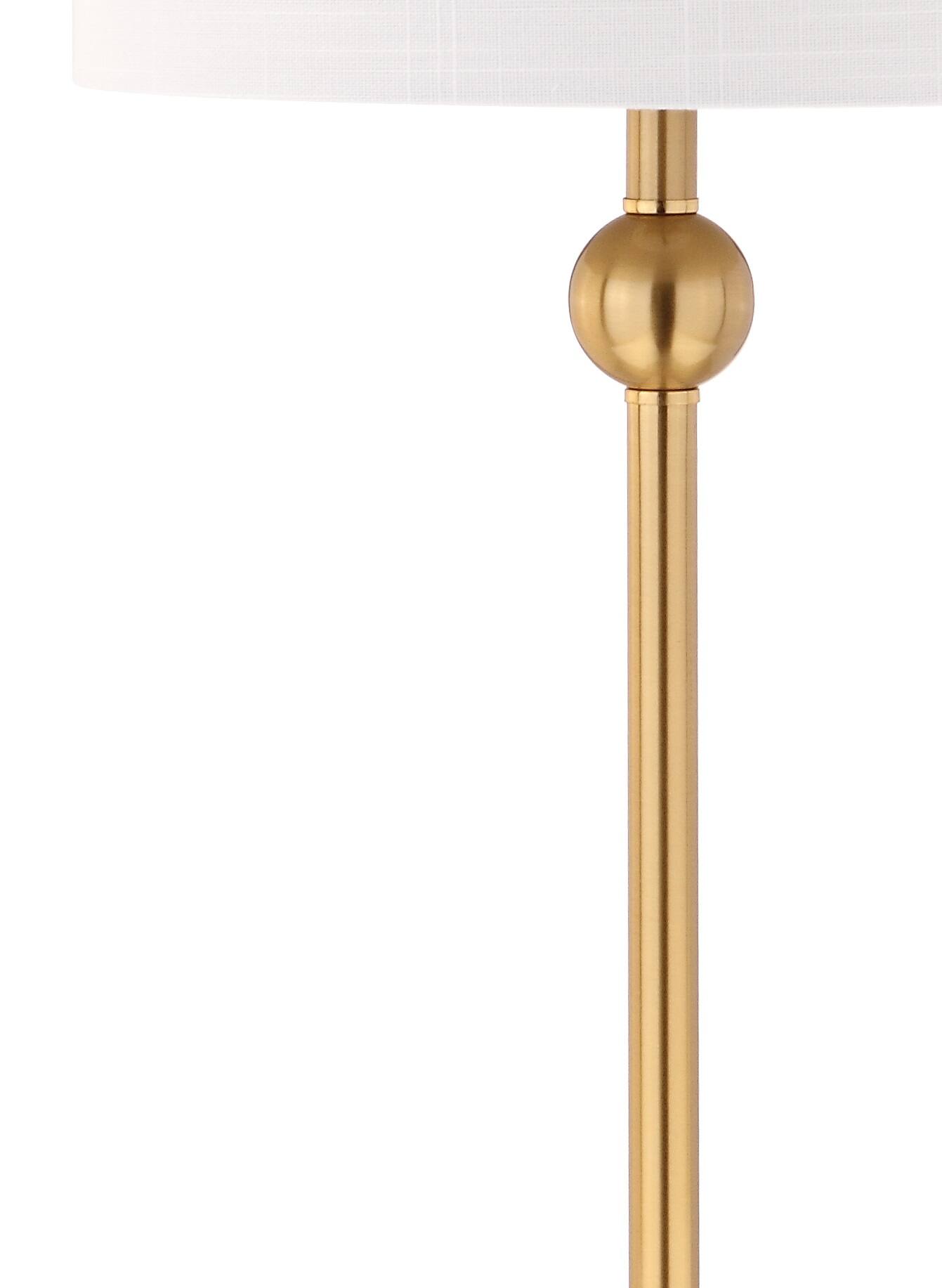 Alt View 3. Jonathan Y - Hollis 34 in. Metal LED Table Lamp, Brass with Crystal Base (Set of 2) - Brass.