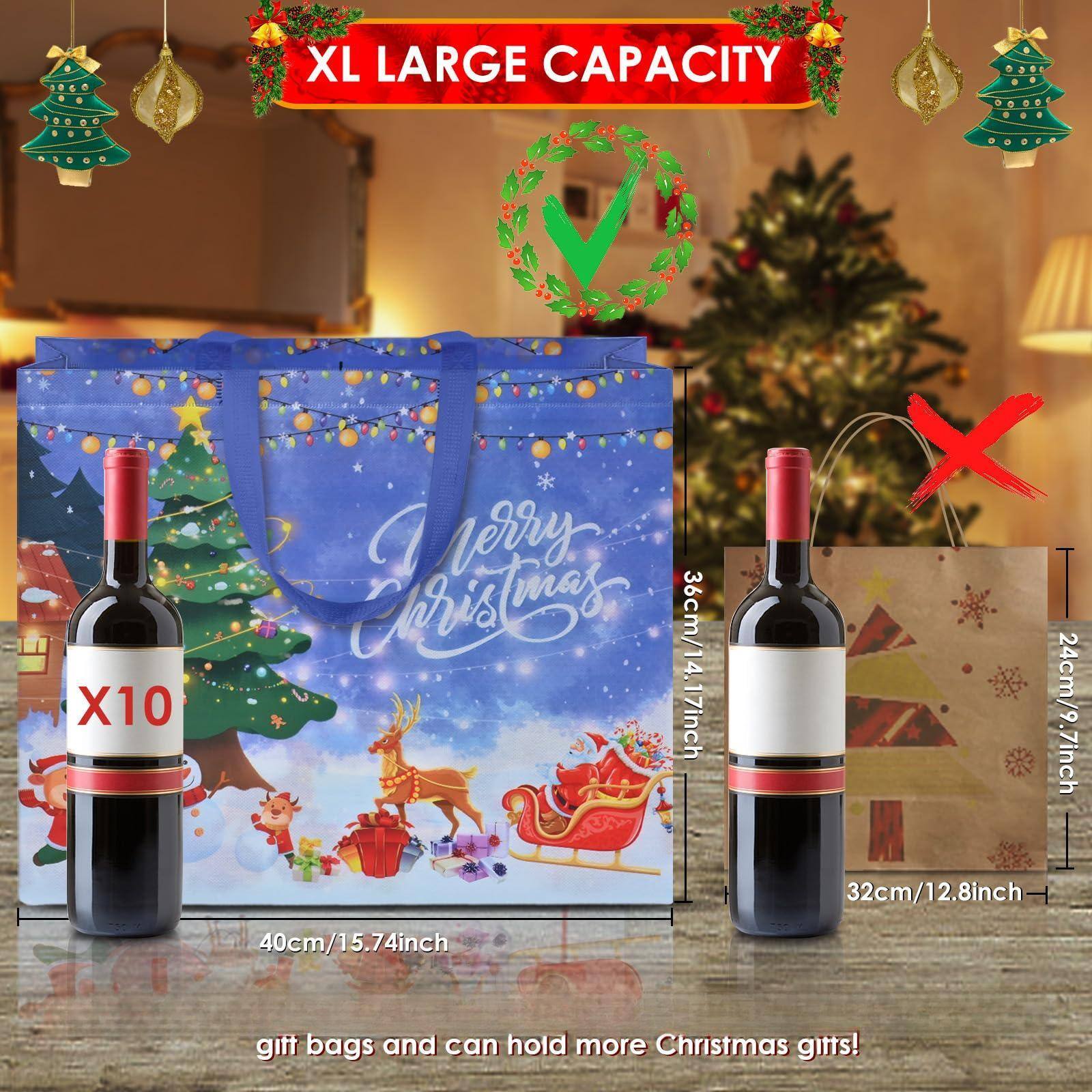 XL LARGE CAPACITY

X10 Very Christmas

36cm/14.7inch X 24cm/9.7inch 32cm/12.8inch 40cm/15.74inch

gift bags and can hold more Christmas gifts!