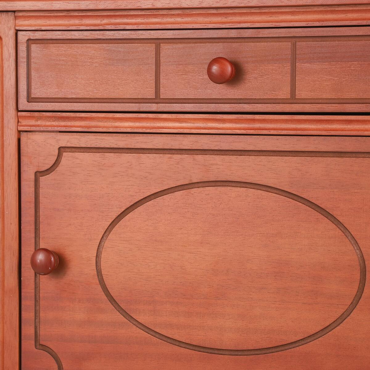 Alt View 10. Loheer - Loheer Vintage Carved Nightstand with Drawer and Cabinet, Dark Brown - Dark Brown.