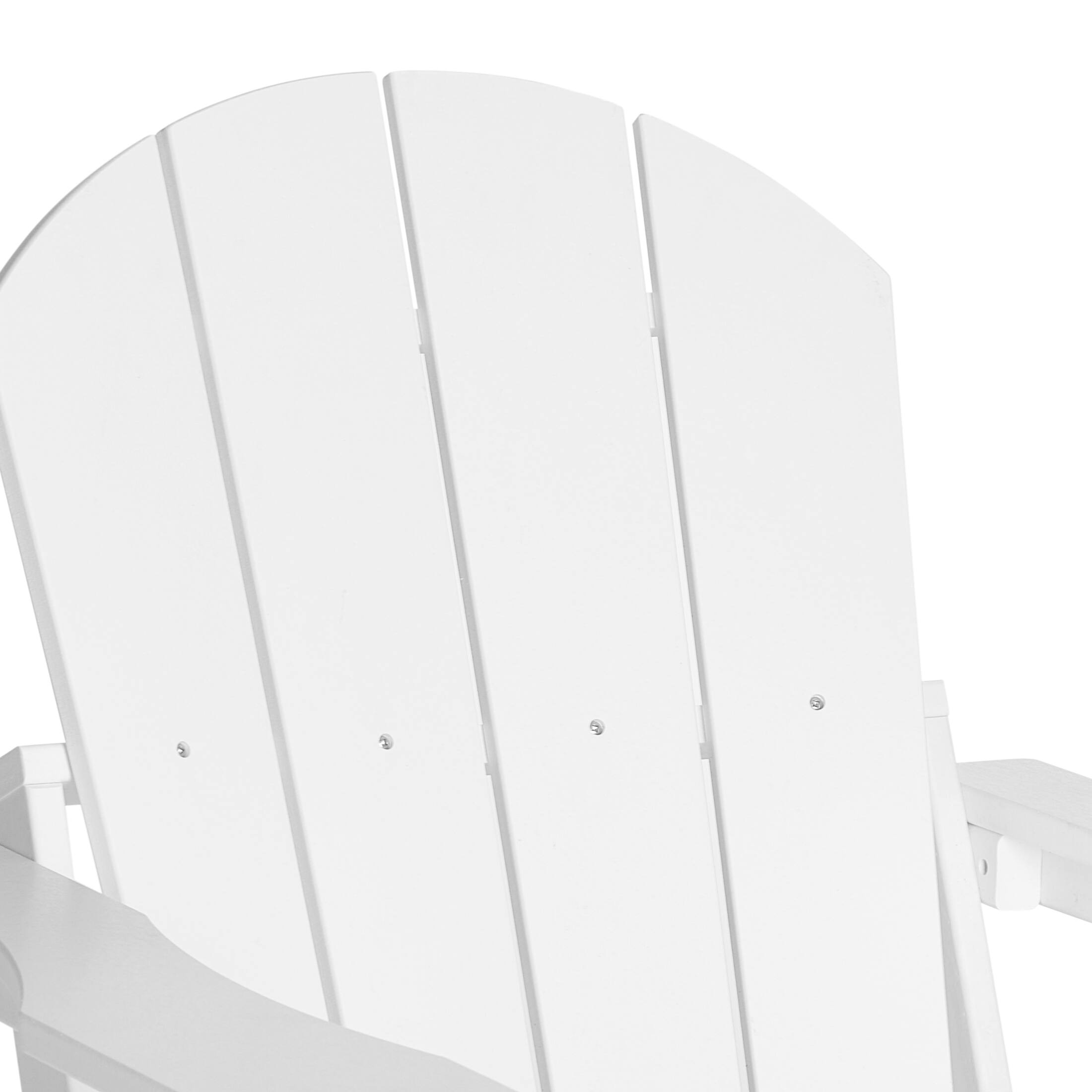 Alt View 7. WestinTrends - WestinTrends Malibu Outdoor HDPE Folding Poly Adirondack Chairs (Set of 2) - White.
