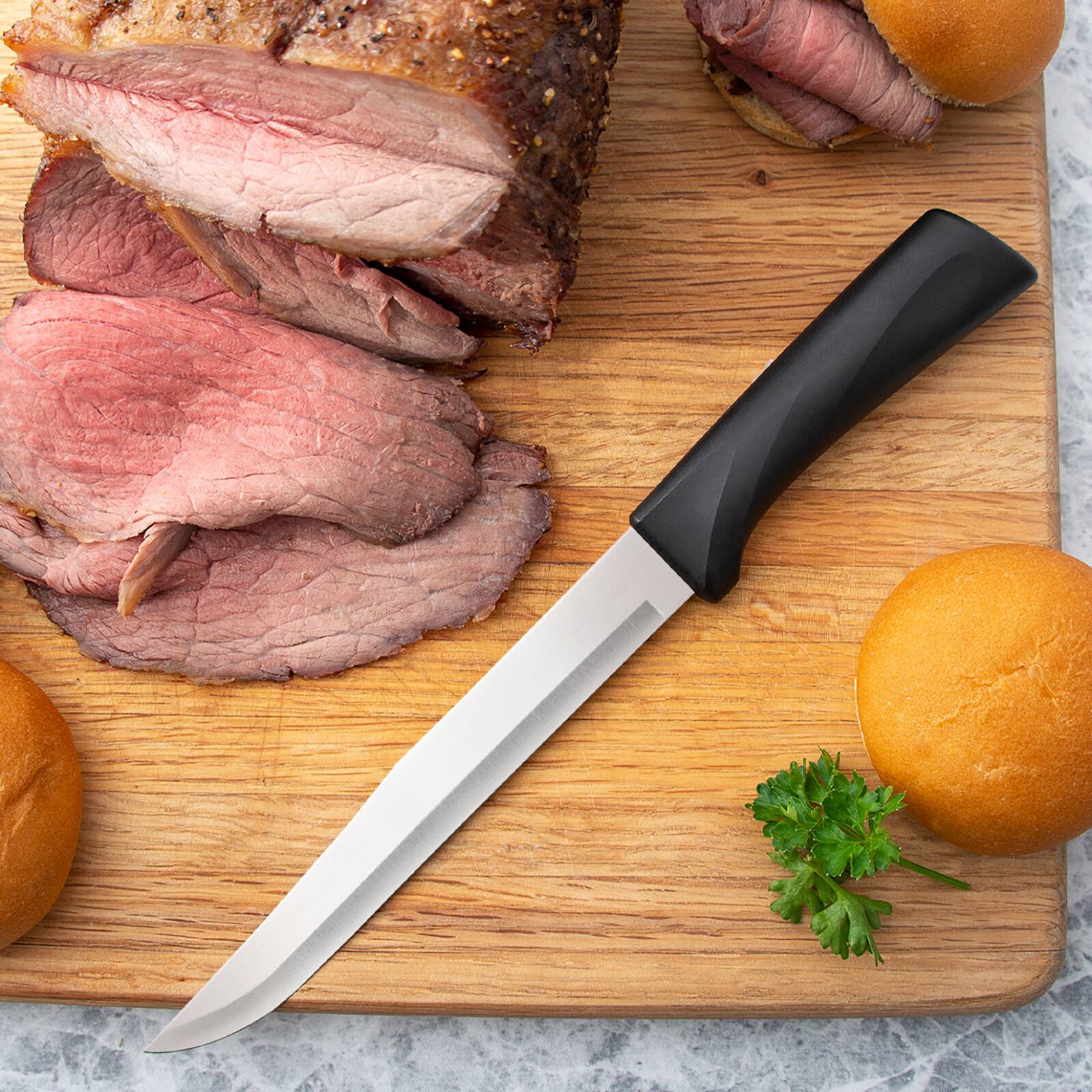 Alt View 1. Rada - Cutlery 7-Inch Slicer Knife Anthem Wave Handle - Black.
