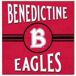 Jardine - Benedictine Eagles 10'' x 10'' Retro Team Sign - Red