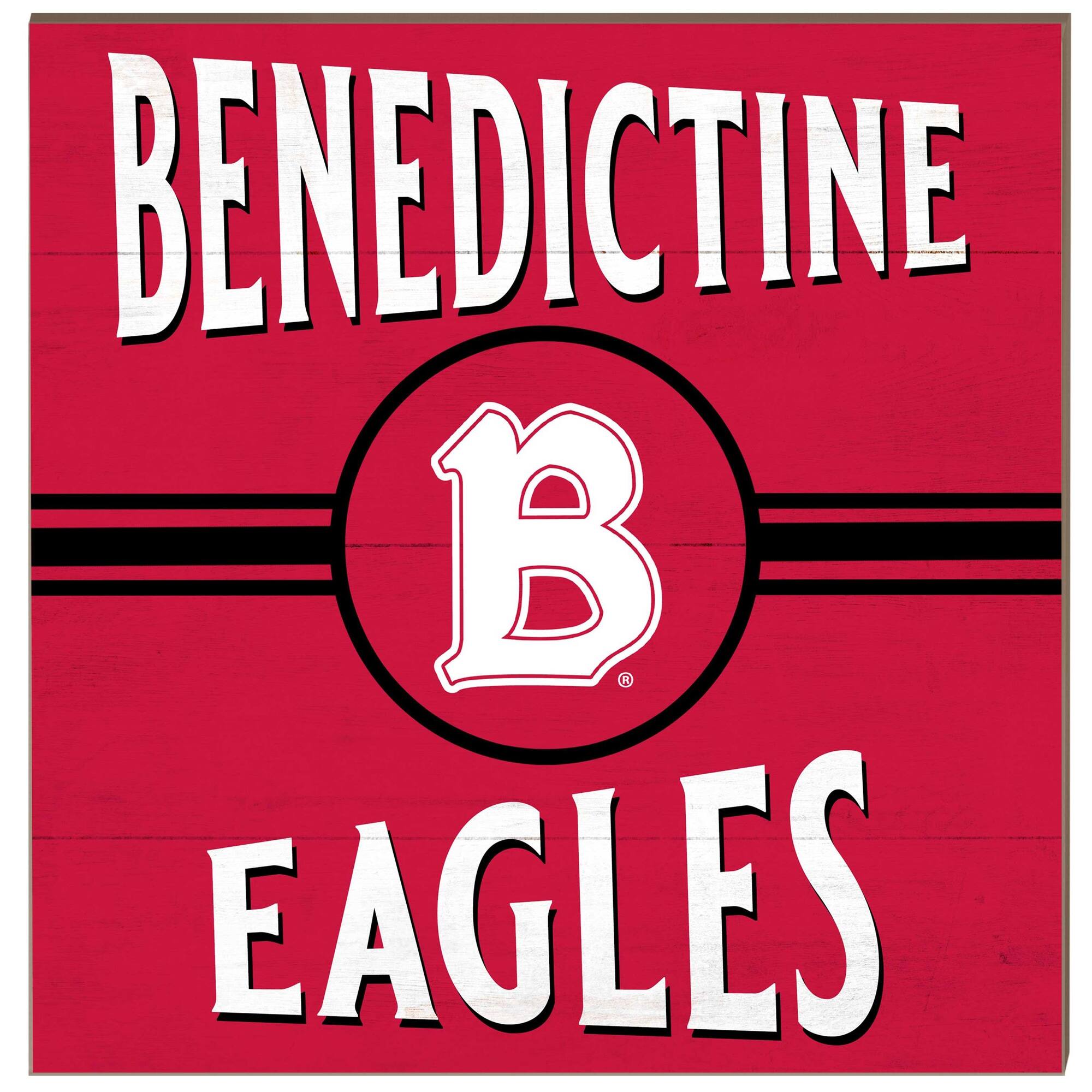 Benedictine Eagles 10'' x 10'' Retro Team Sign