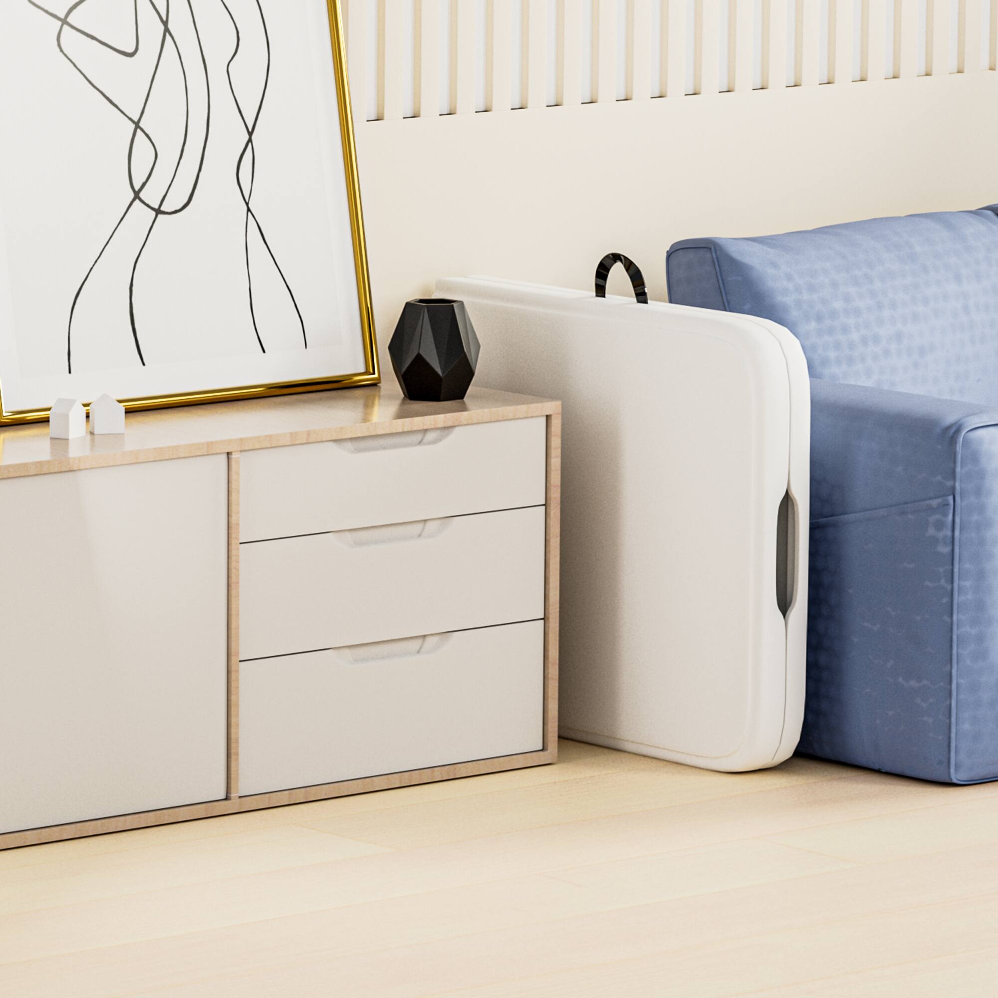 Left. Decksplore - 70x29 Inch Portable Folding Table, Height-Adjustable for Indoor/Outdoor Events. Durable Plastic, Folds for Easy Storage. - White.