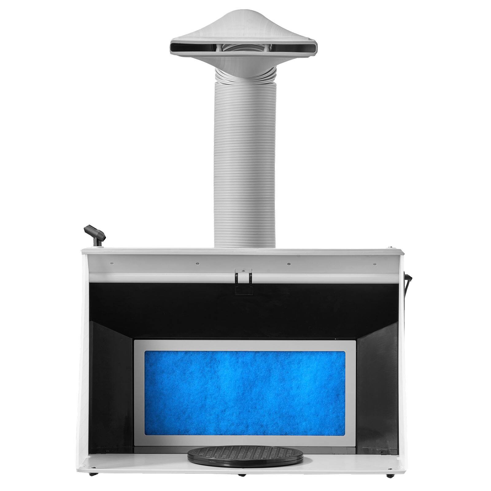 Alt View 5. VEVOR - Airbrush Spray Booth, Dual Fans, 21.5 x 18.7 x 14.6 in, Portable Hobby Airbrush Paint Spray Booth Kit with 3 LED Lights - White.