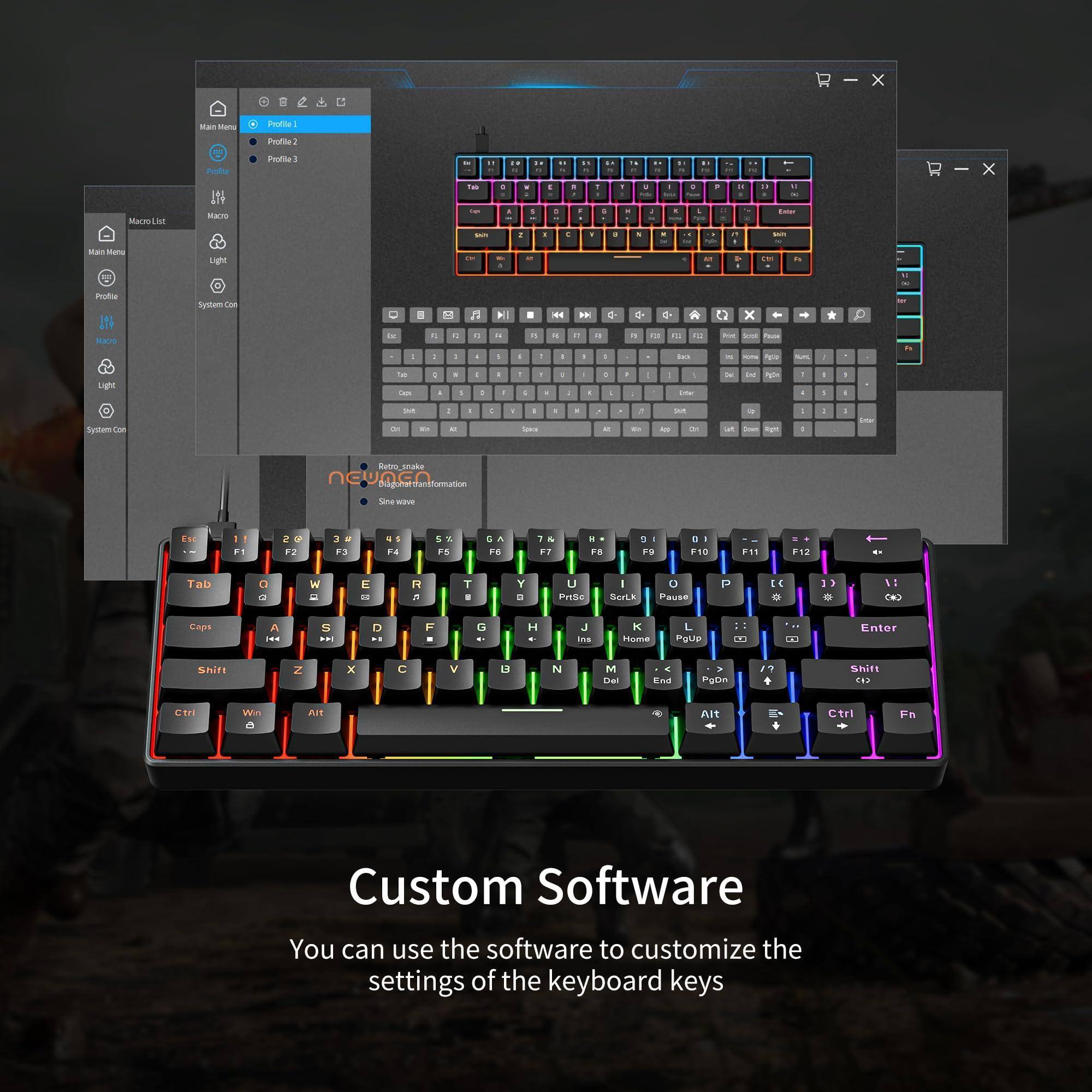 Custom Software

You can use the software to customize the settings of the keyboard keys.