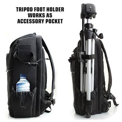 Usa Gear Digital SLR Camera Backpack Case w/15.6 inch Laptop Compartment featuring Padded Custom Dividers, Tripod Holder, Rain Cover. Long-Lasting Usa Gear Digital SLR Camera Backpack Case w/15.6 inch Laptop Compartment featuring Padded Custom Dividers, Tripod Holder, Rain Cover. Long-Lasting