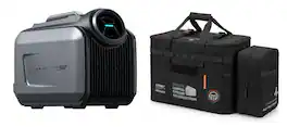 Cybertake - S2 Pro Portable Camping Air Conditioner with Carrying Bag, 5100 BTU Cooling & 6100 BTU Heating, 3 Way Power for Tent RV - Gray