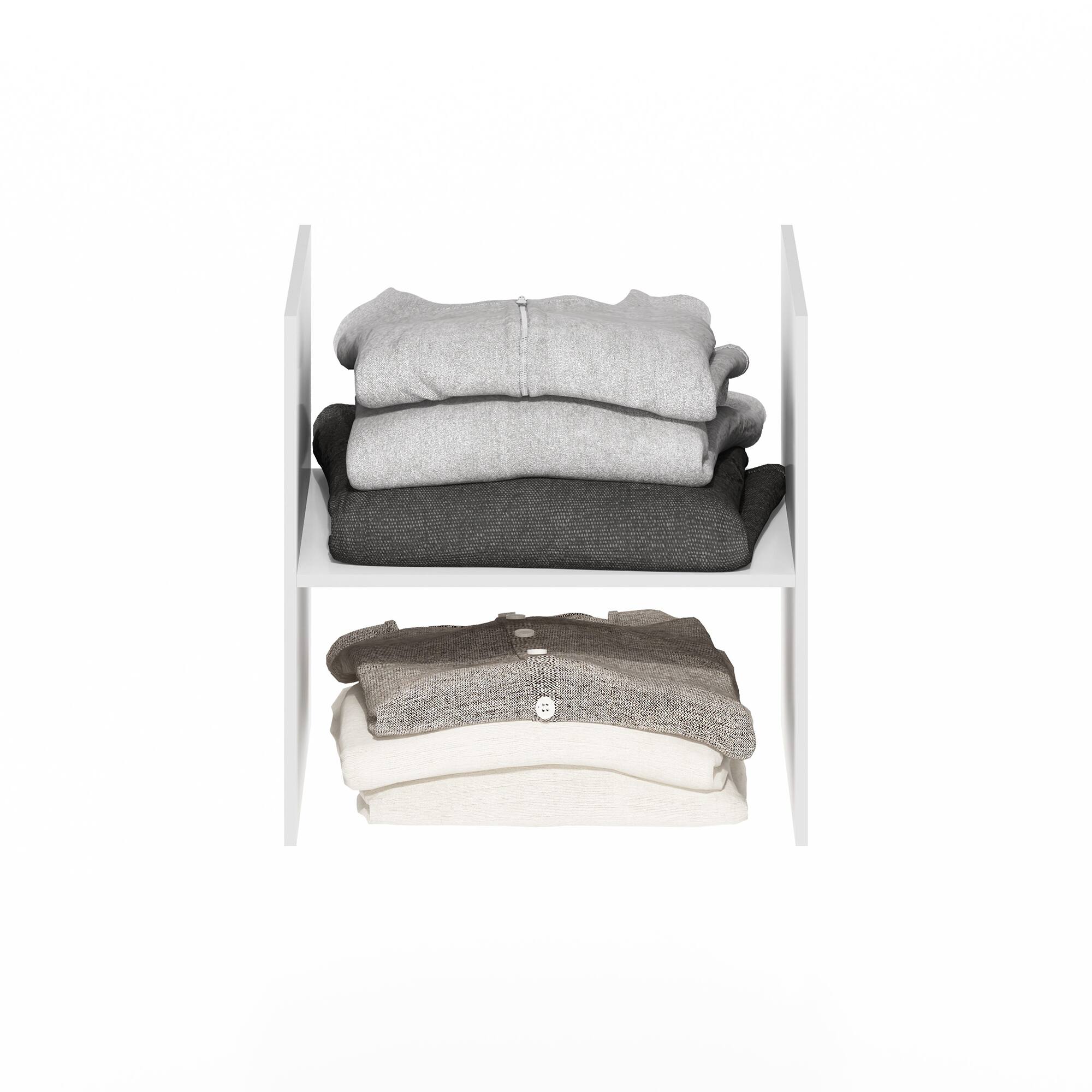 Alt View 3. Furinno - Cubicle H-Shelf Cube Organizer Insert - White.