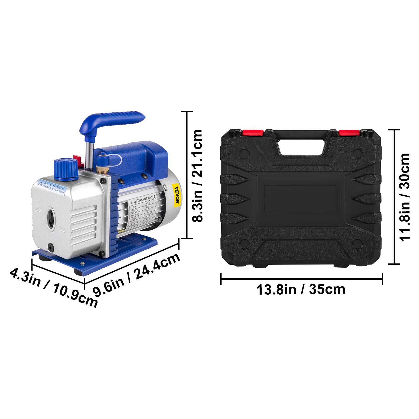 8.3in / 21.1cm  
4.3in / 10.9cm  
9.6in / 24.4cm  
13.8in / 35cm  
11.8in / 30cm