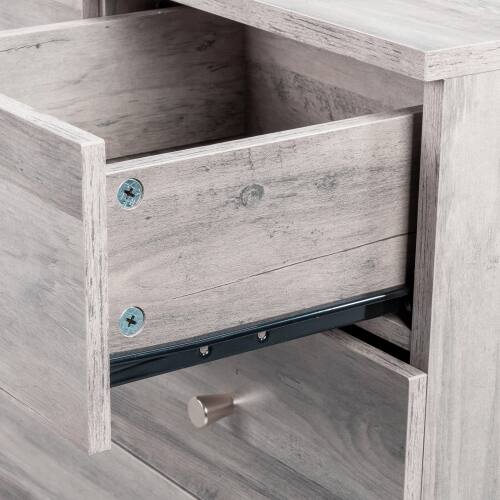 Alt View 4. Winado - Modern 6 Drawer Dresser Tall Dresser Chest of Drawers Anti-Tipping Device Metal Handle for Bedroom Living Room Hallway - Grey.